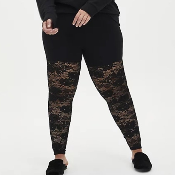 Torrid Women’s Plus Size Mesh & Floral Black Premium Legging Large 1X 2X 3X 4X - Picture 3 of 14